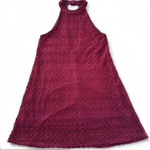 Audrey 3+1 Burgundy Lace Halter Dress